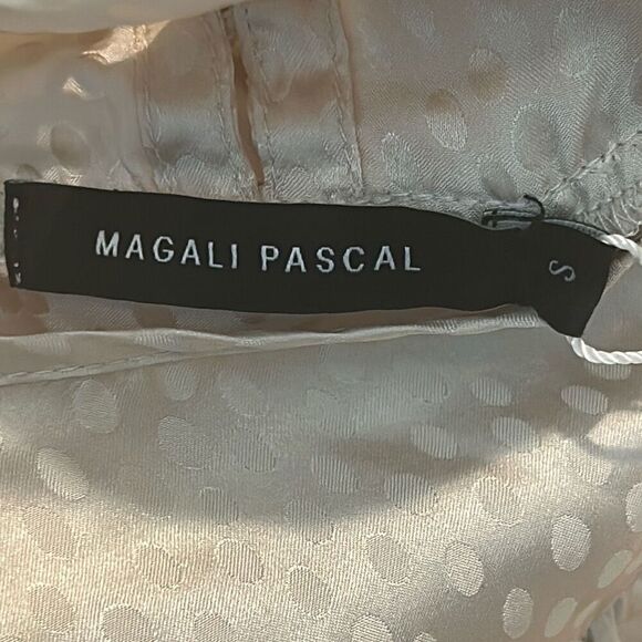 Magali Pascal Size S Puff Sleeve Tiffin Top Ivory Ruffle Coquette Feminine NWT - Picture 12 of 14